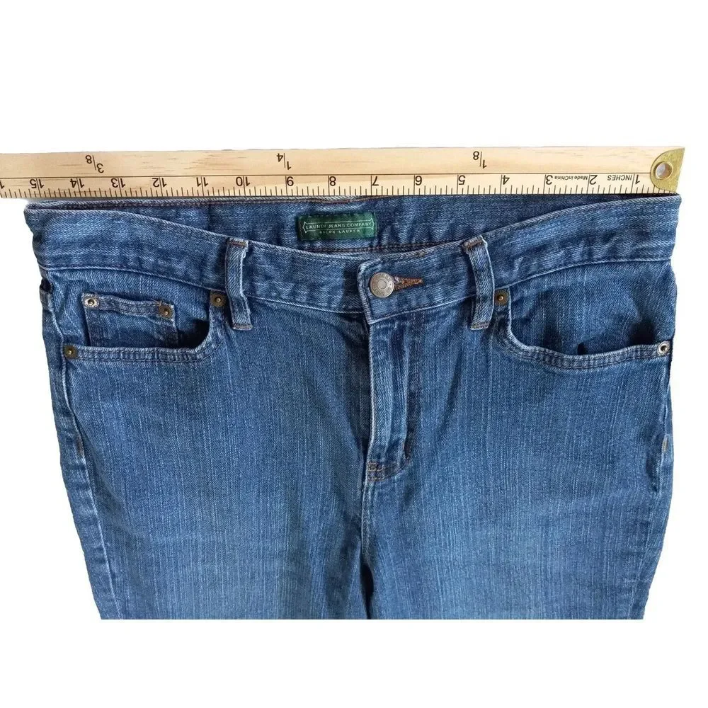 LRL Lauren Jeans Co. Women's 6 Denim Pants Inseam 30 Classic Straight‎ Blue